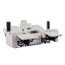 Load image into Gallery viewer, Sofa and Loveseat Transformer Power Recliners , LED Lights.Bluetooth Speakers, Reading Lights