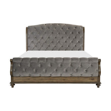 Load image into Gallery viewer, Rachelle Queen Tufted Velvet Sleigh Bed