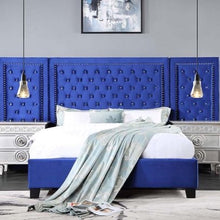 Load image into Gallery viewer, Damazy Crystal Tufted Velvet Queen Wall Bed