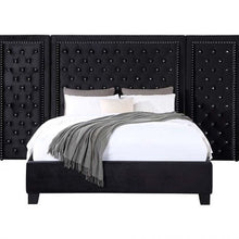 Load image into Gallery viewer, Damazy Crystal Tufted Velvet Queen Wall Bed