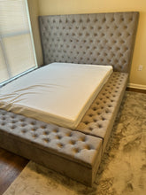Load image into Gallery viewer, Gray Queen Storage Bed  Square
