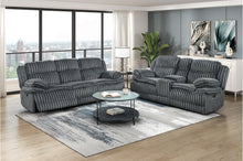 Load image into Gallery viewer, Gray Reclining Corduroy Sofa Loveseat and Recliner
