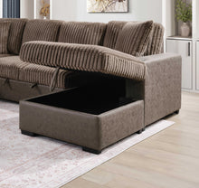 Load image into Gallery viewer, Corduroy Sectional with USB  , 122 inches wide
