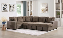 Load image into Gallery viewer, Corduroy Sectional with USB  , 122 inches wide
