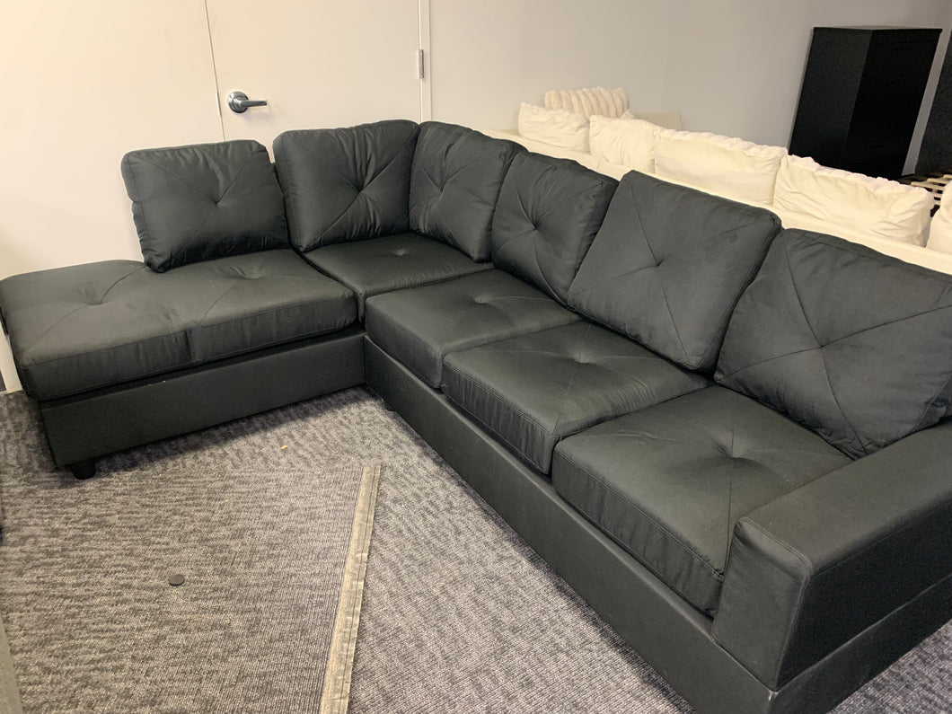 Black Cloth Sectional
