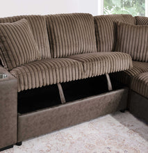 Load image into Gallery viewer, Corduroy Sectional with USB  , 122 inches wide
