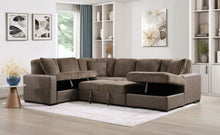 Load image into Gallery viewer, Corduroy Sectional with USB  , 122 inches wide
