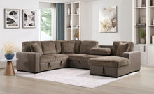 Load image into Gallery viewer, Corduroy Sectional with USB  , 122 inches wide
