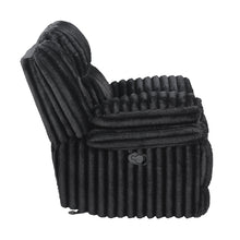 Load image into Gallery viewer, Black Corduroy Reclining 3Piece Sofa Set
