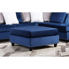 Load image into Gallery viewer, Pink or Blue Velvet Ottoman
