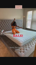 Load and play video in Gallery viewer, Gray Queen Storage Bed  Square
