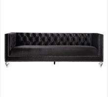 Load image into Gallery viewer, Heiberoll Tufted Black Sofa
