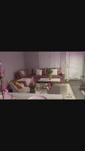 Load and play video in Gallery viewer, Blue or Pink Velvet Reversible Sectional
