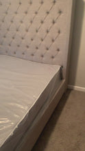 Load and play video in Gallery viewer, 68 Tall Upholstered Queen Bed and Mattress and Box Spring

