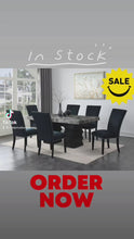 Load and play video in Gallery viewer, Contemporary Marble Table with 4 Chairs
