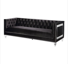 Load image into Gallery viewer, Heiberoll Tufted Black Sofa
