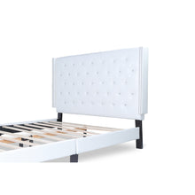 Load image into Gallery viewer, 50 inch Leather Crystal Tufted Bed
