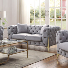 Load image into Gallery viewer, Jelanea Collection Tufted Grey Velvet
