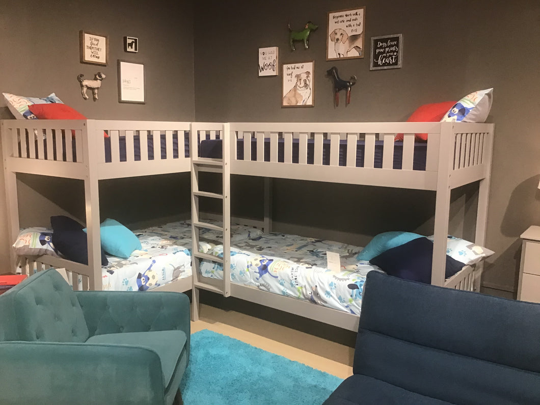 Orion Collection 4 Twin Corner Bunk Beds