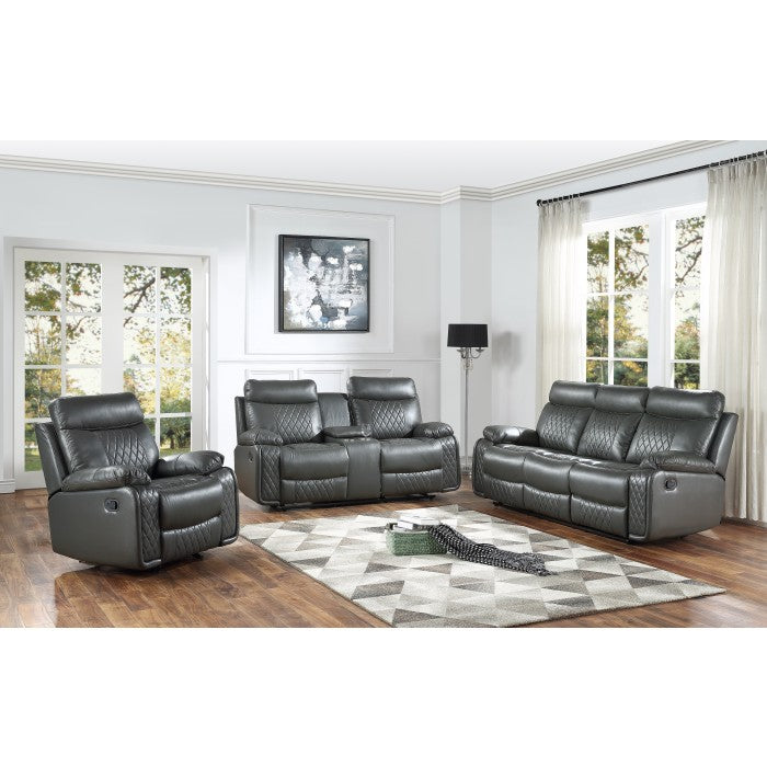 Grey 3Piece Reclining Sofa Set