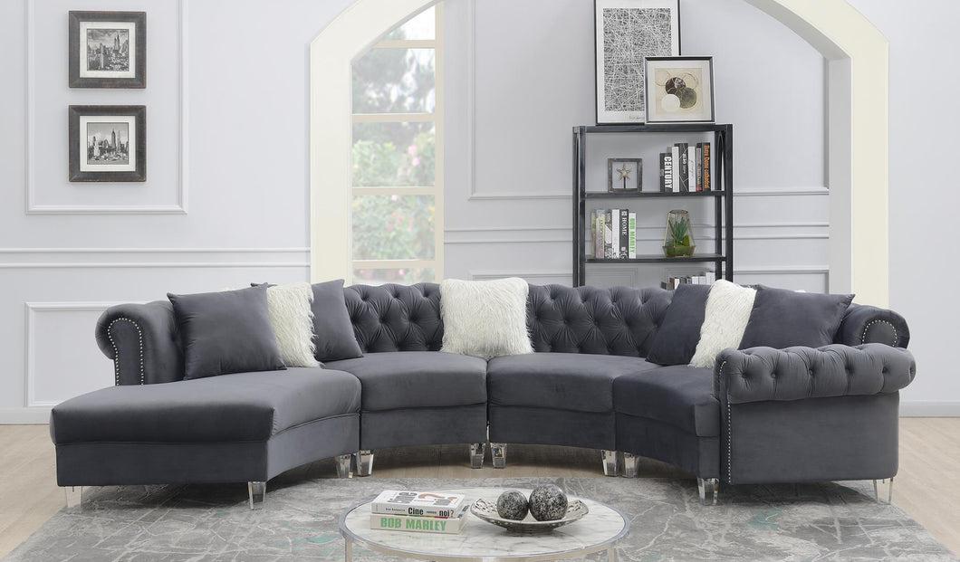 Velvet 4 Piece Sectional