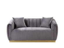 Load image into Gallery viewer, Elchanon Grey Velvet Sofa
