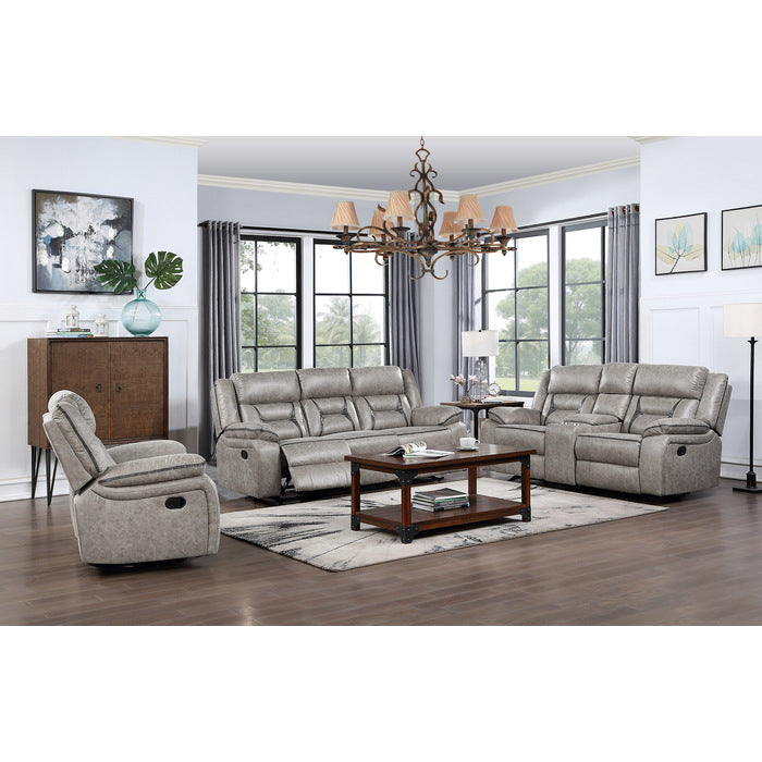 Beige 3 Piece 5 Recliner Sofa Set