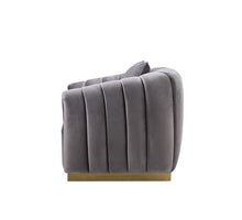 Load image into Gallery viewer, Elchanon Grey Velvet Sofa
