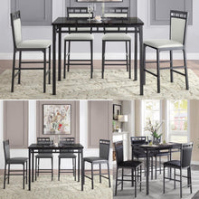 Load image into Gallery viewer, Counter Height Faux Marble Table and 4Chairs
