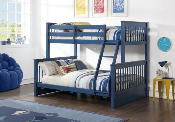 Harley Blue Twin Full Bunk Beds