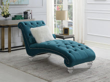 Load image into Gallery viewer, Velvet Crystal Tufted Chaise
