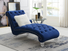 Load image into Gallery viewer, Velvet Crystal Tufted Chaise
