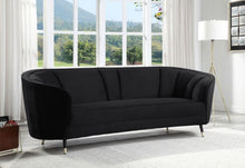 Load image into Gallery viewer, Achim Black Velvet 93 Inch Sofa
