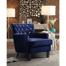 Load image into Gallery viewer, Crystal Tufted Velvet Accent Chair
