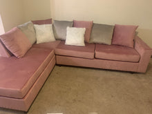 Load image into Gallery viewer, Pink Velvet Sectionals with Pillows
