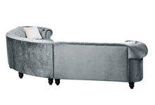 Load image into Gallery viewer, Qulan Gray Velvet Sectional
