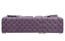 Load image into Gallery viewer, Qokmis Tufted Purple Velvet Sectional
