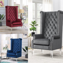 Load image into Gallery viewer, Crystal Tufted Velvet Accent Chairs
