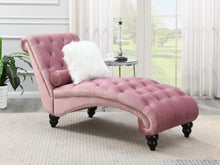 Load image into Gallery viewer, Velvet Crystal Tufted Chaise
