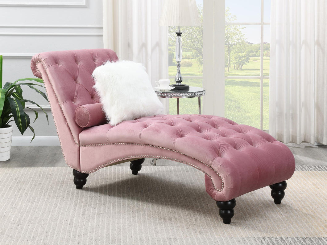 Velvet Crystal Tufted Chaise