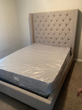 Load image into Gallery viewer, 68 Tall Upholstered Queen Bed and Mattress and Box Spring
