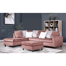 Load image into Gallery viewer, Pink Velvet Sectionals with Pillows
