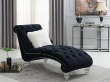 Load image into Gallery viewer, Velvet Crystal Tufted Chaise
