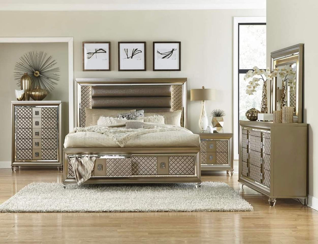 Bridget Golden Bed Set