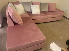 Load image into Gallery viewer, Pink Velvet Sectionals with Pillows
