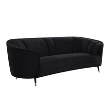 Load image into Gallery viewer, Achim Black Velvet 93 Inch Sofa
