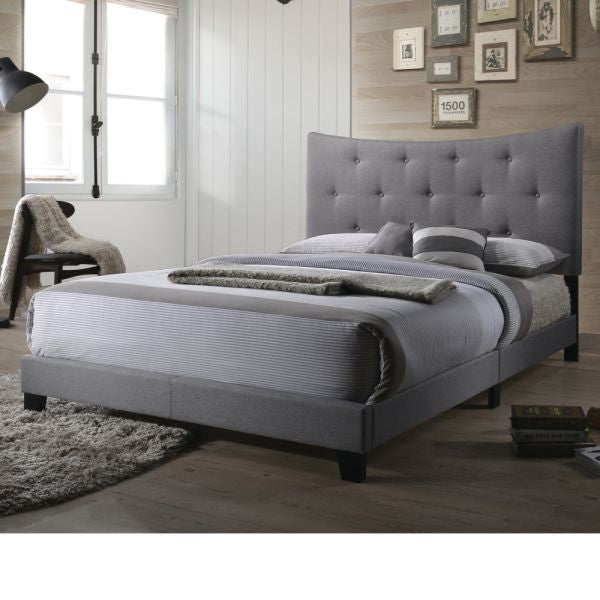 Upholstered Queen Bed with Mattress and Box Spring