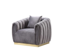 Load image into Gallery viewer, Elchanon Grey Velvet Sofa
